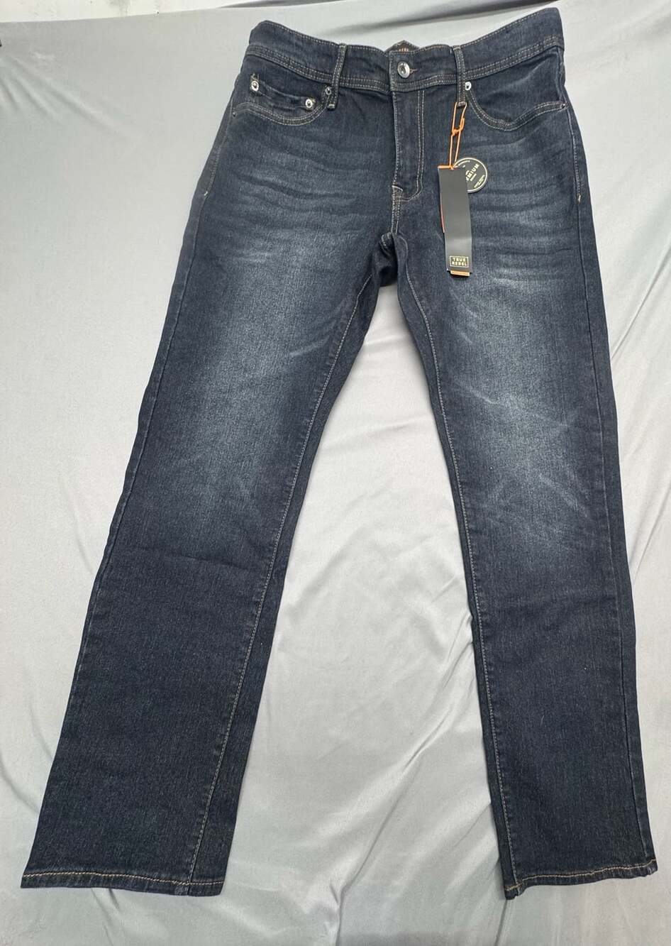 True Rebel 808 Slim Fit Jeans Size 34W 32L Dark Wash Denim